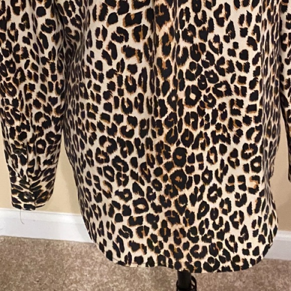 Equipment/Kate Moss Natural Leopard Print Silk Top Small - Picture 15 of 16